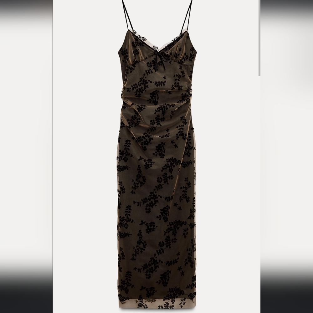 Zara Black Floral Dress